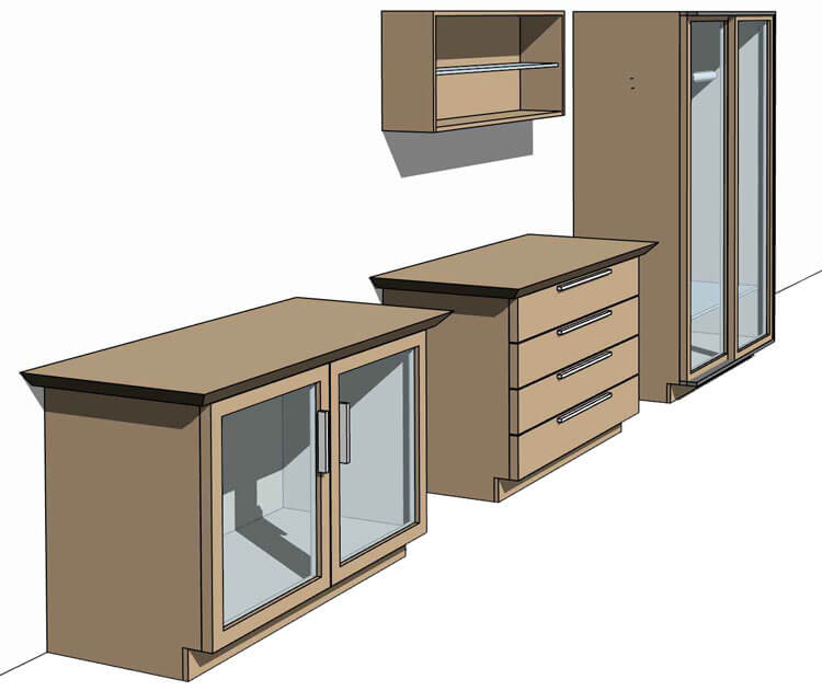 Revit Content Cupboard, How To Build Kitchen Corner Base Cabinets In Revit