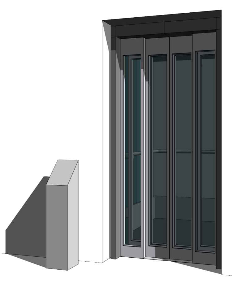 Glass Elevator Revit Family