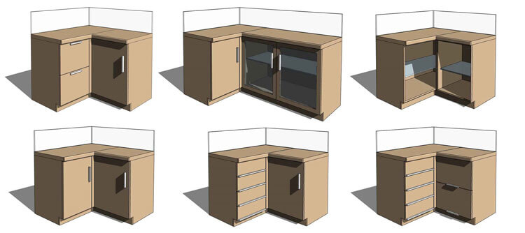 Revit Content Kitchen   Revit Kitchen Family Corner Units Wall 